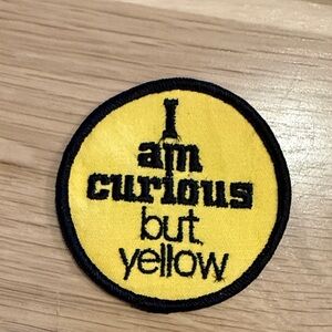 Yellow and Black Embroidered Patch